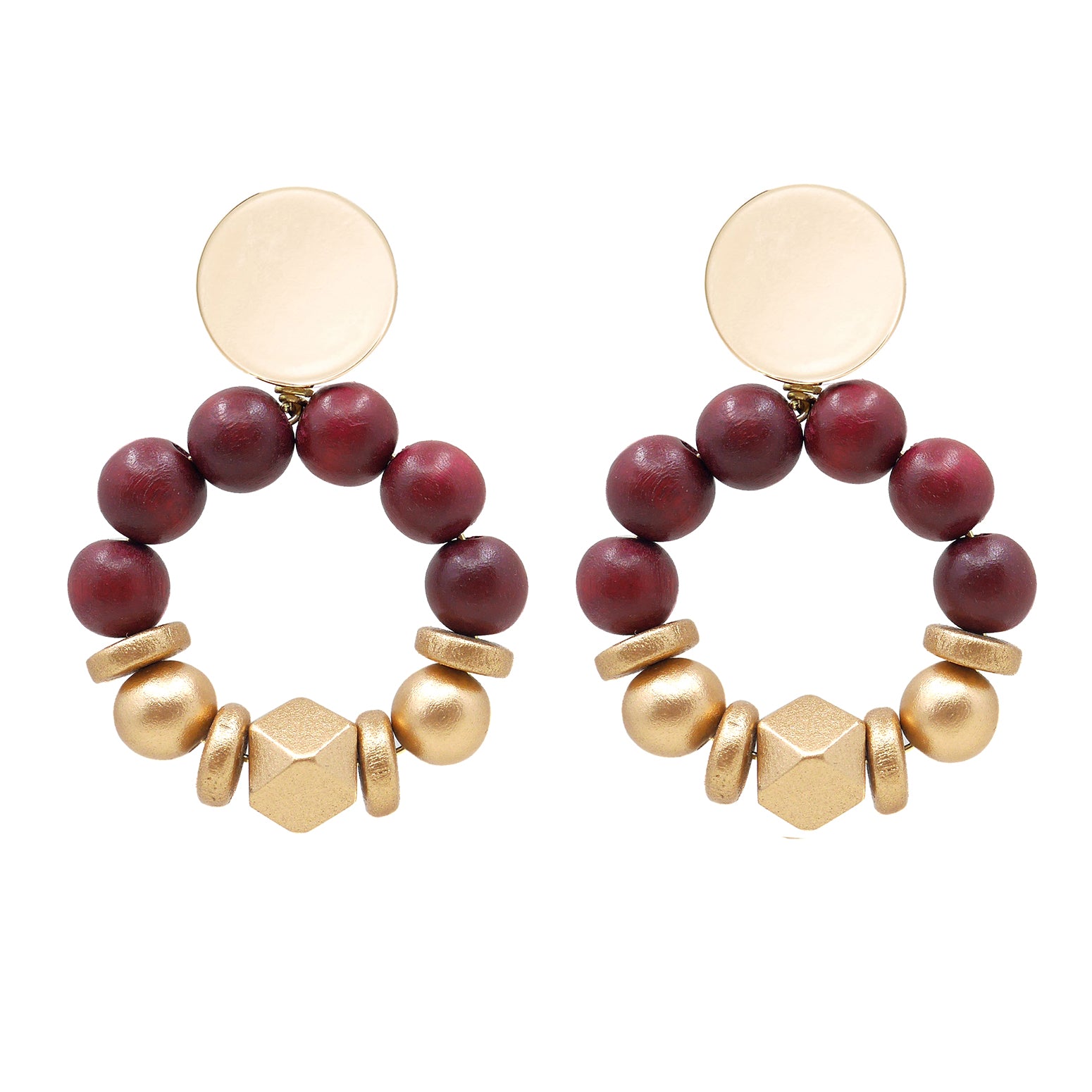 Maroon shop statement earrings