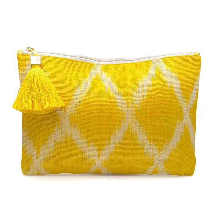Yellow and grey knitted handmade clutch purse by memake | Flickr