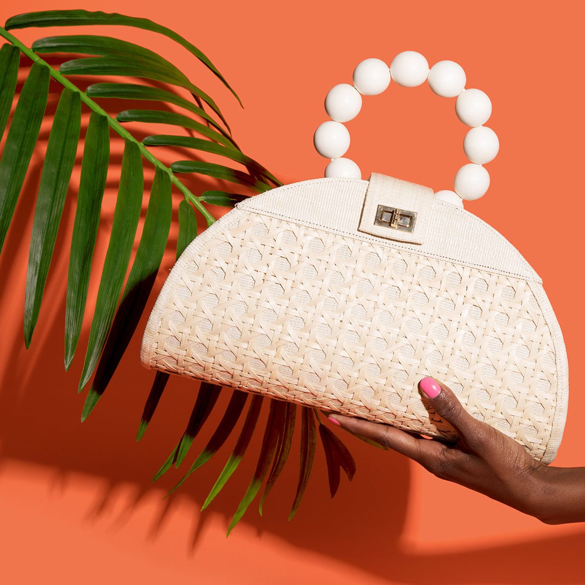 Cream discount weave bag